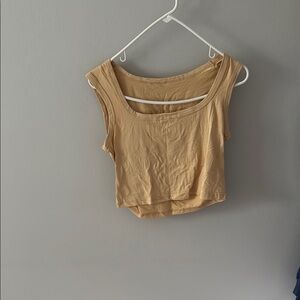 Women's Tan Sleeveless Top